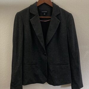41 Hawthorn Dark Gray Women's short Blazer. Pink details office classic size S